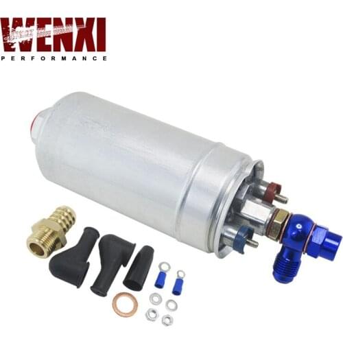 TOP QUALITY External Fuel Pump 044 OEM:0580 254 044 Poulor 300lph + Adapter Fitting WX-FPB044+FK045B+FK047B