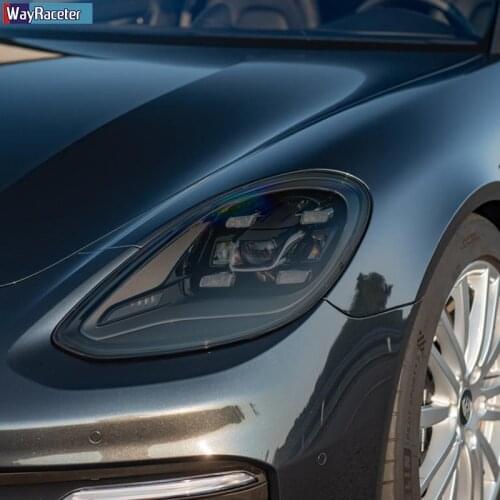 Car Headlight Protective Film Headlamp Tint Taillight Transparent Black TPU Sticker For Porsche Panamera 971 2017-On Accessories