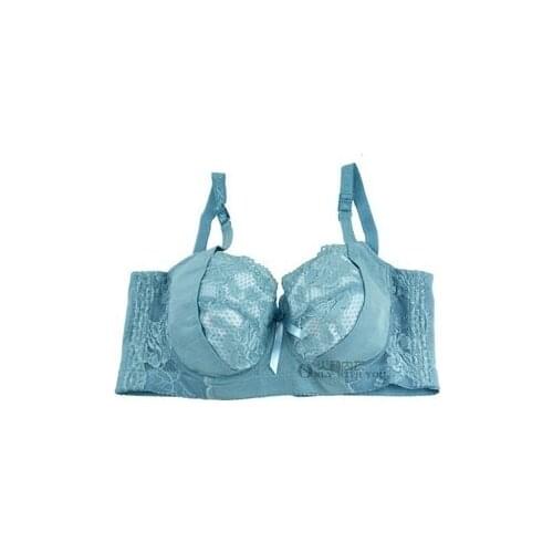 Blue lace bra lingerie Women push up bralette bra full coverage E F G cup underwear sexy plus size bras 36-48 vs bh C3203