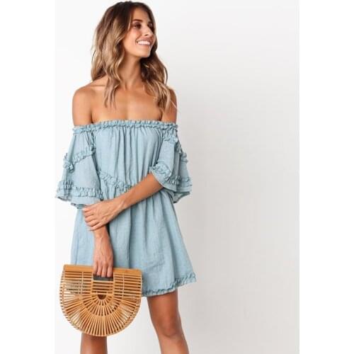 Artfeel 2018 Summer New Arrival Womens 2 Color Sexy Dress Loose Patchwork Short Dress Office Lady Dresses