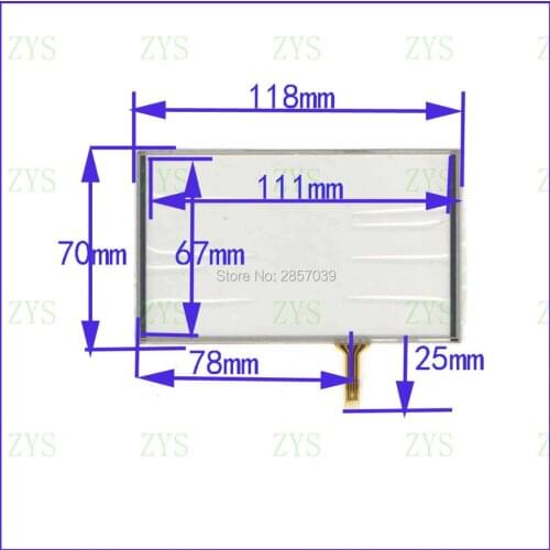 ZhiYuSun LFTP-018-5 5Inch 118mm*70mm 4Wire Resistive TouchScreen Panel Digitizer 118*70 this is compatible