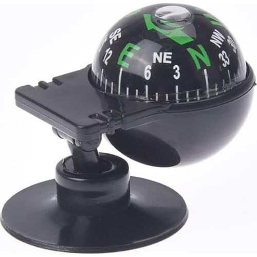 1Pc 360 Degree Rotation Waterproof Vehicle Navigation Ball Shaped Car Compass with Suction Cup 55x30x30mm