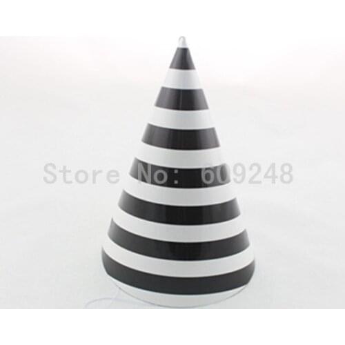 12pcs Wholesale Cheap Kids Wedding Carnival Birthday Black Striped Paper Halloween Party Hats,Decorative Stripe Tea Party Caps