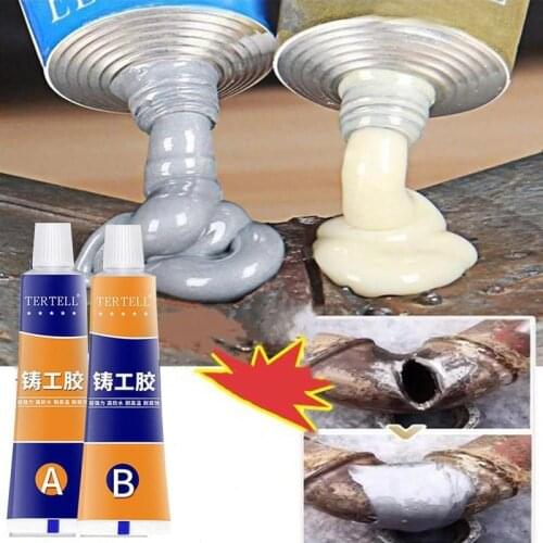 1set 32ml Strong Ab Caster Glue Casting Adhesive Industrial Repair Crackle Agent Glue Household Hardware Multifunctional Glue