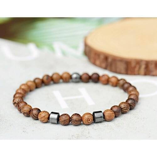 2019 Fashion Women Men 6mm Wood Beaded Tibetan Buddha Bracelet Ethnic Chakra Yoga Bracelet Men Jewelry Gift Drop Shipping