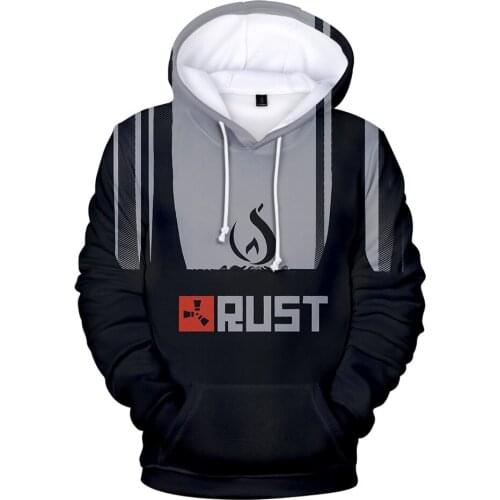 Rust 3D Hoodies Sweatshirts Rust Pvp Battle Campfire Rock Ak Base Building Alpha Men/women Hoodie Boys/girls Print RUST Pullover