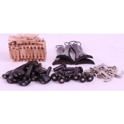 5set 4/4 violin parts. tail gut tuner ebony tailpiece peg endpin bridge