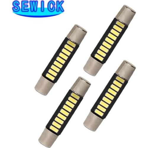 500pcs White 29mm 31mm 4014 9SMD Fuse Vanity Mirror Light Bulb Festoon 6614 Fuse LED Light 6641 Car Interior Sun Visor Vanity