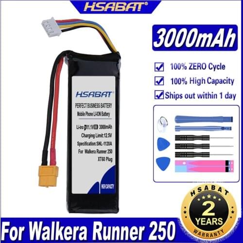 HSABAT 3S XT60 Plug Lipo 3000mAh Battery for Walkera Runner 250 250-Z-26 RC Helicopter Qudcopter Drone Batteries