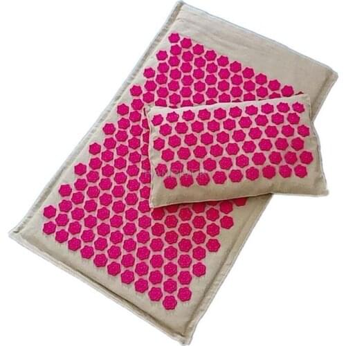 Acupressure Mat Massage Pillow Yoga mat Acupuncture Lotus Spike Cushion body back Massager Relieve Stress Pain