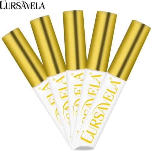 Cursavela False Eyelashes Glue 5ml White Waterproof Lashes Glue 5 Pcs Professional Quick Dry Low Irritation Eyelash Glue Vendor