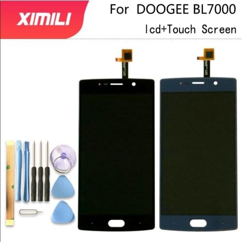 Doogee BL7000 LCD Display+Touch Screen 100% Original LCD Digitizer Glass Panel Replacement For Doogee BL7000 +tool+adhesive