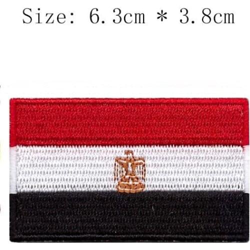 Egypt 2.5" wide embroidery flag patch Eagle of Saladin Wholesale free shipping iron left chest emblem for Motorcycle badges
