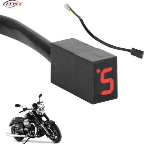 12V 5 Gears Motorcycle Gear Indicator Display Shift Lever Sensor LED Motorbike Motor Accessories Replacement