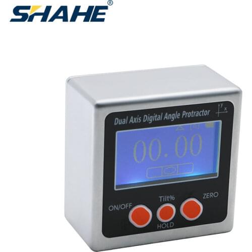 Dual Axis Digital Protractor Inclinometer Digital Bevel Box Aluminum Alloy Material With Magnets Angle Measuring Tools