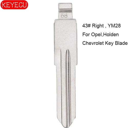 KEYECU 10PCS/lot KEYDIY Universal Remotes Flip Blade 43# Right , YM28 for Opel, Holden, Chevrolet