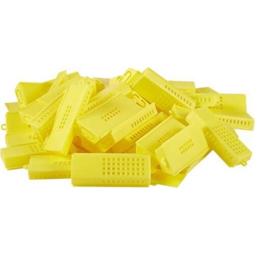 New 100 Pcs Bee Tools Beekeeping Transport Cages Queen Bee Cages Bee Hive Yellow Bee Isolated Cage Beekeeping