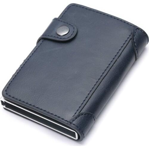 BISI GORO 2021 New RFID Blocking Men and Women Card Case Card Holder Carbon Fiber PU Leather Man Coin WalletTravel Drop-shipping