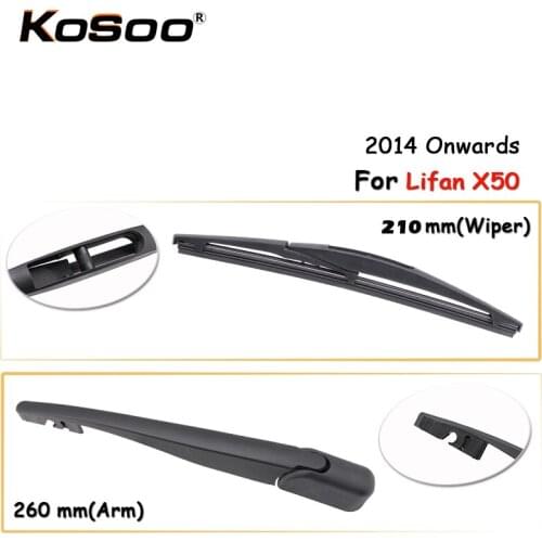 KOSOO Auto Rear Car Wiper Blade For Lifan X50,255mm 2014 Onwards Rear Window Windshield Wiper Blades Arm,Car Accessories Styling
