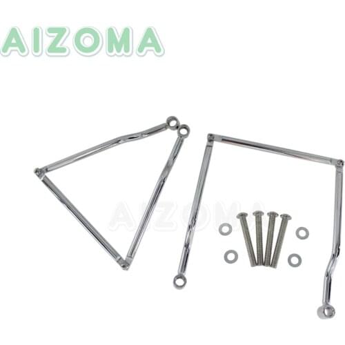 For Honda Shadow ACE VT400/VT750 Chrome Motorcycle Rebel Saddlebags Support Bracket For Kawasaki Vulcan VN800 Classic & VN900