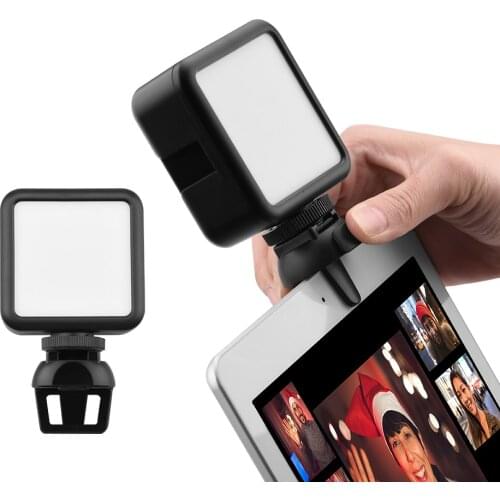 Square LED Video Stream Light Dimmable for Smartphone Tablet Laptop Notebook Mini Vlog Fill Light for Selfie Video Accessory