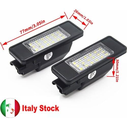 2 pcs 18 LED License Plate Light Lamp For Peugeot 207 307 308 Citroen Berlingo 2004-2009 C3 C4 C5 C6 5D