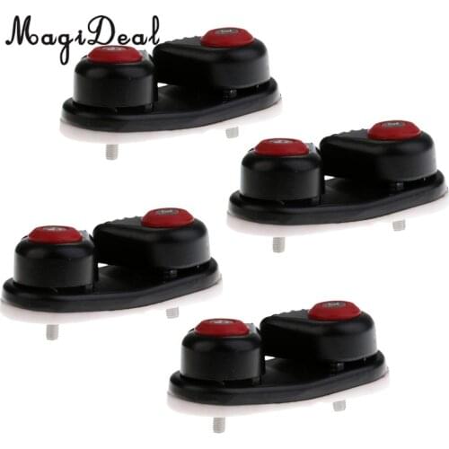 MagiDeal 4pcs/set ABS Plastic Durable Fast Entry Boat Ball Bearing Cam Cleat - Black Sailing Hardware Gear Sailboat Accessories
