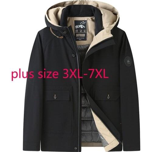 New Arrival Fashion Suepr Large Autumn Winter Men Stand Collar Hooded Casual Thickened Down Jacket Plus Size 3XL 4XL 5XL 6XL 7XL