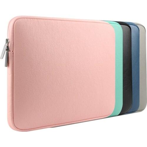 Soft PU Leather for Macbook Air 13 Pro Retina 11 12 14 Inch Notebooks Laptop Case 13.3 15 Touch Bar Waterproof Pouch Sleeve Bag