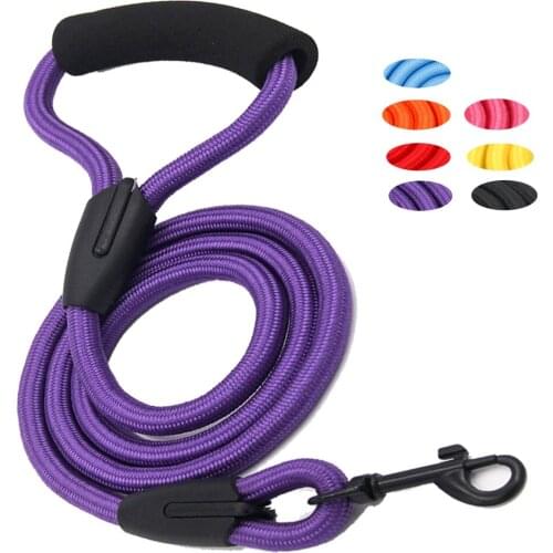 Dog Leash Running Walk Train for Large Small Cat Pets Leashes Dogs Leash Rope Nylon Tenacity 7 Colors 3 Sizes