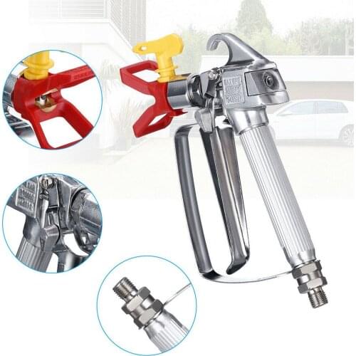3600 PSI Cars Airless Paint Spray Gun High Press With 517 Tip Guard For Sprayer Titan Auto Silver Pait Sprayer Gun Nozzle Seat
