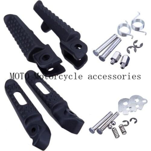 Silver& Black Motorcycle Front & Rear Foot Pegs Footrest for Honda CBR 600 RR 2003 2004 2005 2006 CBR 1000 RR 2004-2011