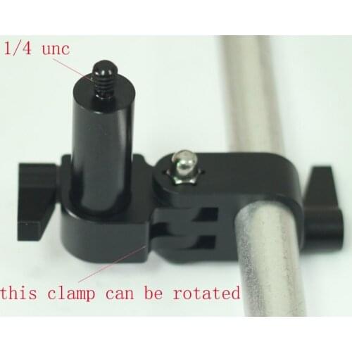 180 degreen Rotated 15mm Rod Clamp With 15mm 2"length rod 1/4" male For Follow Focus