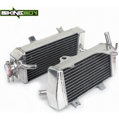 BIKINGBOY Engine Radiator Cooling For Honda CRF 450 R 09 10 11 12 CRF450R Water Cooler Aluminium Alloy Core Polished Left Right