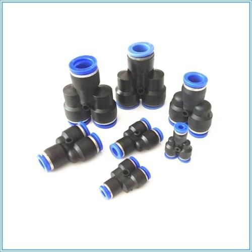 5 Pcs Pneumatic Y Union Connector Pneumatic Components Fittings Pneumatic 4~14mm Tube Push in Connector Y Union