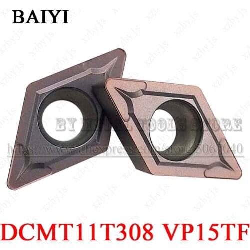 10pcs DCMT11T308 VP15TF DCMT32.52 carbide inserts Internal turning tools cutter lathe blade tools DCMT 11T308 for Stainless stee