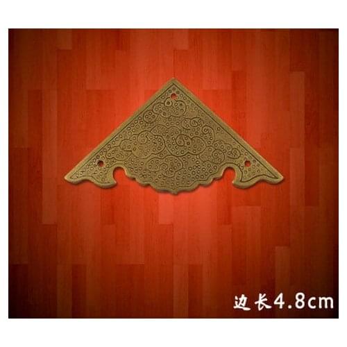 Corner Brackets Antique copper sheet spline wrap angle of Chinese furniture copper fittings 4.8cm copper brass corner