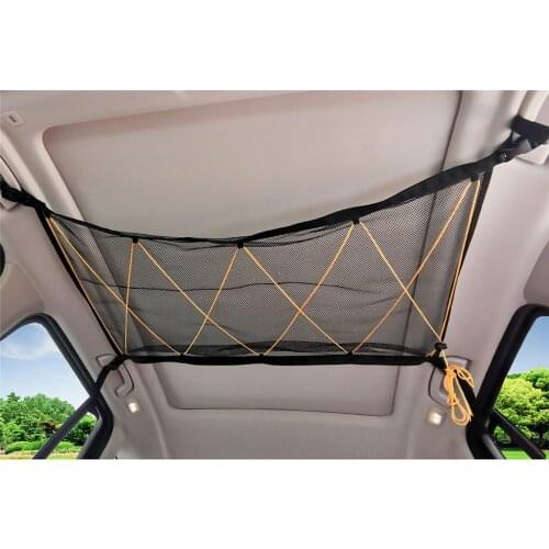 35 "x 25" Elastic Car Roof Inner Cover Mesh Bag Pouch Organizer for Van