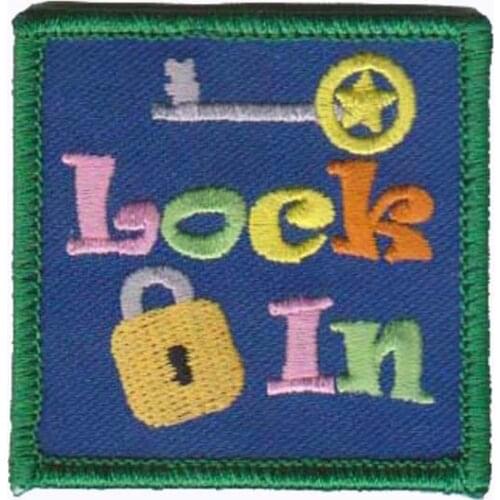 Embroidered Patch with lock in, Customized Designs and Sizes Accepted,, with 50pcs MOQ,100pcs/lot, free shipping