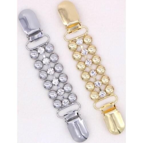 Sweater Cardigan Clip Buckles Diamond claw chain Metal Buckle Fashion rhinestone nail Buttons For Clothing Decoration Garment