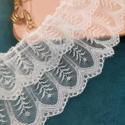 1m Double Ivory princess dress Lolita cuff skirt collar baby dress curtain lace decoration trims 9cm