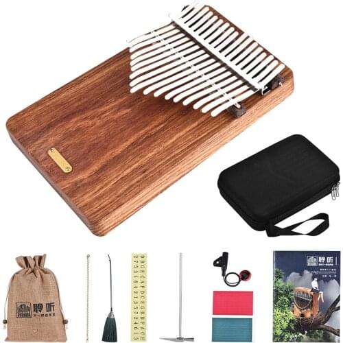 17 key kalimba LINGTING K17A 17-key Portable Thumb Piano Kalimba Mbira Sanza Padauk Africa Instrument Thumb Piano