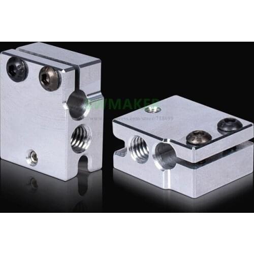 2pcs DIY Volcano Heater Block 24x20x11.5mm Aluminum block for PT100 HotEnd Reprap 3D printer accessory