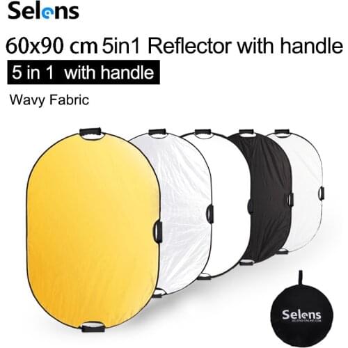 80x120cm 5in1 Portable reflector Studio Photo Collapsible Multi-Disc Light Photographic Lighting Reflector with Carrying Bag