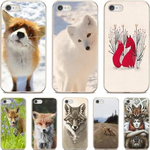 Soft TPU Phone Cover fox white red animal cute For Huawei Y6 Y5 2019 For Xiaomi Redmi Note 4 5 6 7 8 Pro Mi A1 A2 A3 6X 5X 7A