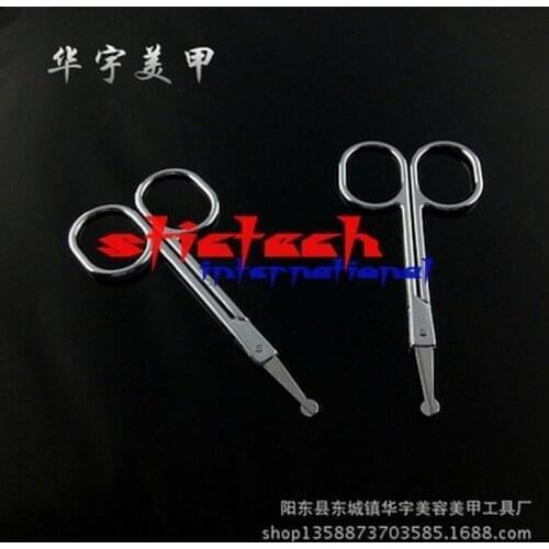 By ems or dhl 1000pcs Trimmer Eyelash round head safety cosmetic makeup Eyebrow Scissors quality goods