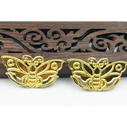 20pcs 28x32 mm Filigree butterfly Wraps Metal Charms For Embellishment DIY Jewelry Craft Wraps cosplay Metal Crafts