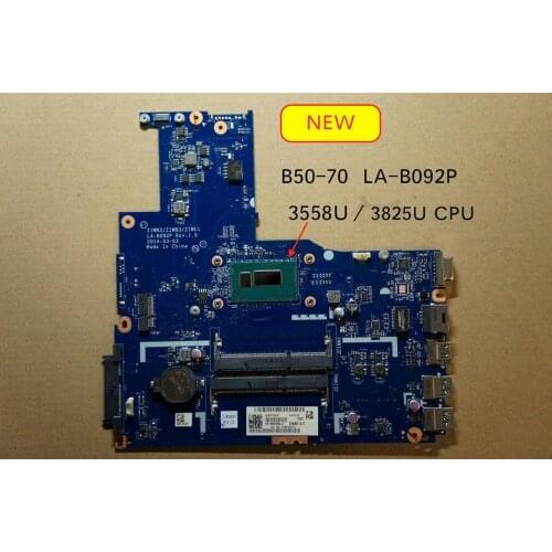 Working Perfectly ZIWE1 ZIWB2 ZIWB3 LA-B092P For Lenovo B50-70 B50-80 Laptop Motherboard 3825U 3558U