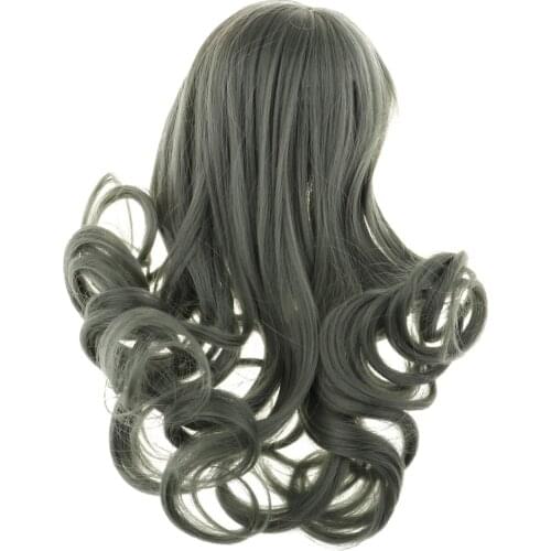 Sweet DIY Curly Hair Wig For 1/3 BJD Doll 60cm Fairy Night Lolita Dress Up Kids Cosplay Gifts Dark Green