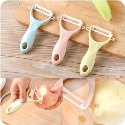 3-color plane household kitchen multi-function Apple scraping fruit ceramic knife peeler ceramic knife edge